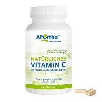 Aportha natürliches Vitamin C - 240 Kapseln aus Acerola, Hagebutte und Biofermentation