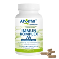 Aportha Immun-Komplex AV mit Olivenblatt-Extrakt und Echinacea - 60 Kapseln (22,9g) MHD 7/2025