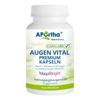 APOrtha® Augen-Vital-PREMIUM-Kapseln mit Vitaminen und MaquiBright® - 60 vegane Kapseln MHD 12/2023