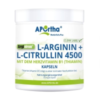 APOrtha® Argiviron® L-Arginin + L-Citrullin 4500 + Vitamin B1 - 360 vegane Kapseln