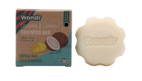 Wondr festes Shampoo COCONUT & LEMON 55g für alle Haartypen + Locken I VEGAN