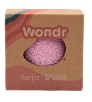 Wondr Konjac Sponge I Naturschwamm mit Mineralien & Vitaminen I reinigt, peelt und pflegt 50g - hält ca 3 Monate