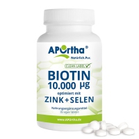 Aportha Biotin 10.000 µg + Zink + Selen - 365 vegane Tabletten