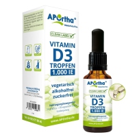 Nordhit / APORTHA Vitamin D3 1000 I.E-25 µg 1000 vegane Tropfen - 50ml  MHD 02/2023