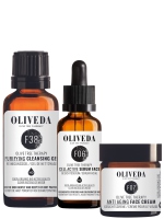 Oliveda Anti-Aging Creme (30ml) + Anti-Aging Serum (15ml) + Klärendes Reinigungsgel (30ml)